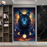 Black Wolf Wall Art Painting