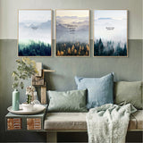 Nordic Forest Landscape Wall Art Canvas