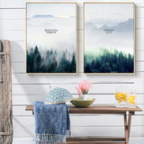 Nordic Forest Landscape Wall Art Canvas