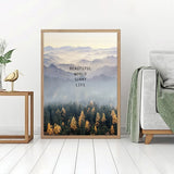Nordic Forest Landscape Wall Art Canvas