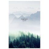 Nordic Forest Landscape Wall Art Canvas