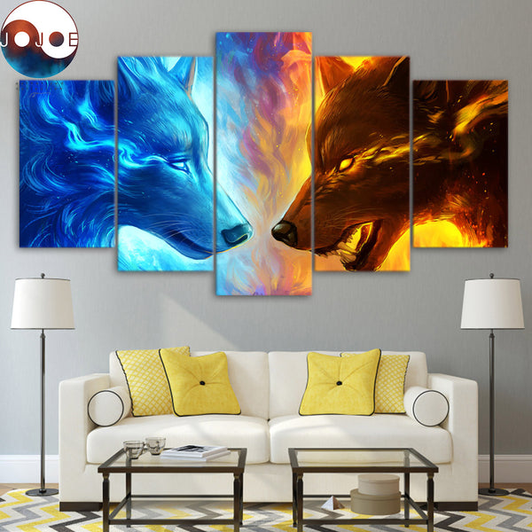 Fire and Ice Wall Art Paintings