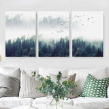 Nordic Decoration Forest Lanscape Wall Art Canvas 02