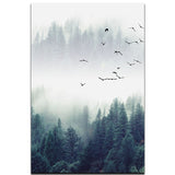 Nordic Decoration Forest Lanscape Wall Art Canvas 02