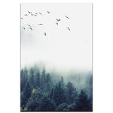 Nordic Decoration Forest Lanscape Wall Art Canvas 02