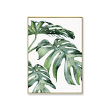 Watercolor Leaves Wall Art Canvas Painting